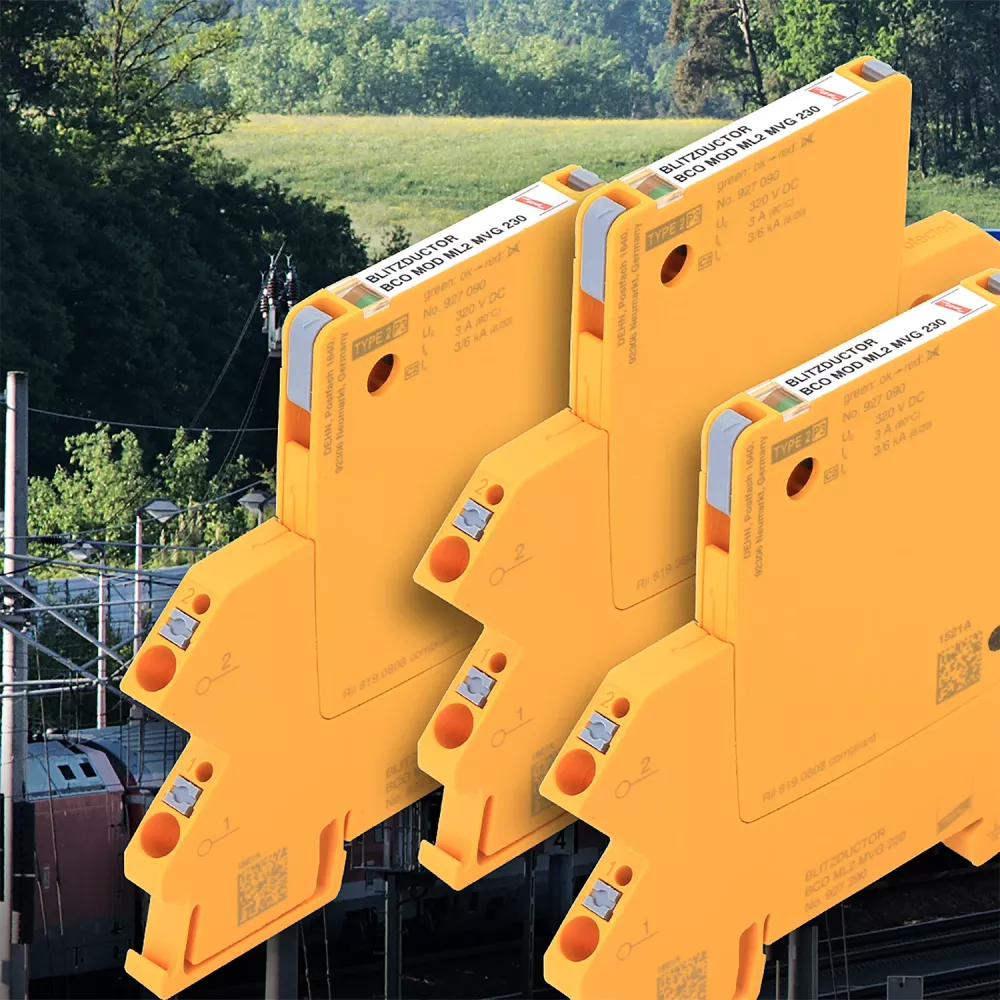 Railway systems protected by BLITZDUCTORconnect