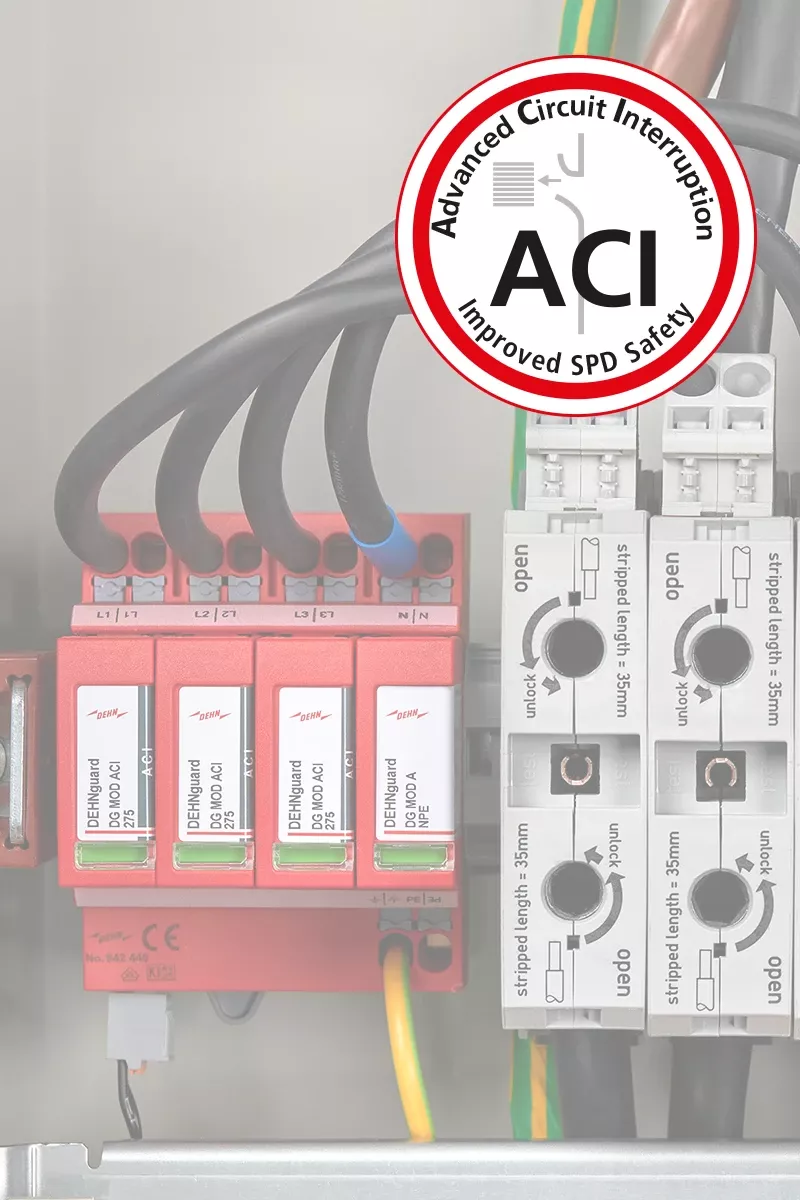 A captivating image displays a meticulously arranged electrical panel, highlighting the red AFC 1000 switch box on the left and a white panel with black wires on the right. The safety theme is emphasized by the red and white circular sticker surrounding it, exuding efficiency.